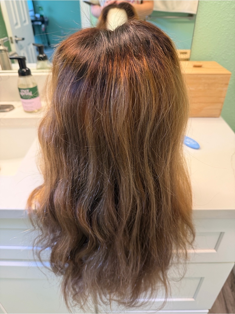 Wavy Brown Ombre Hairpiece - Unbranded